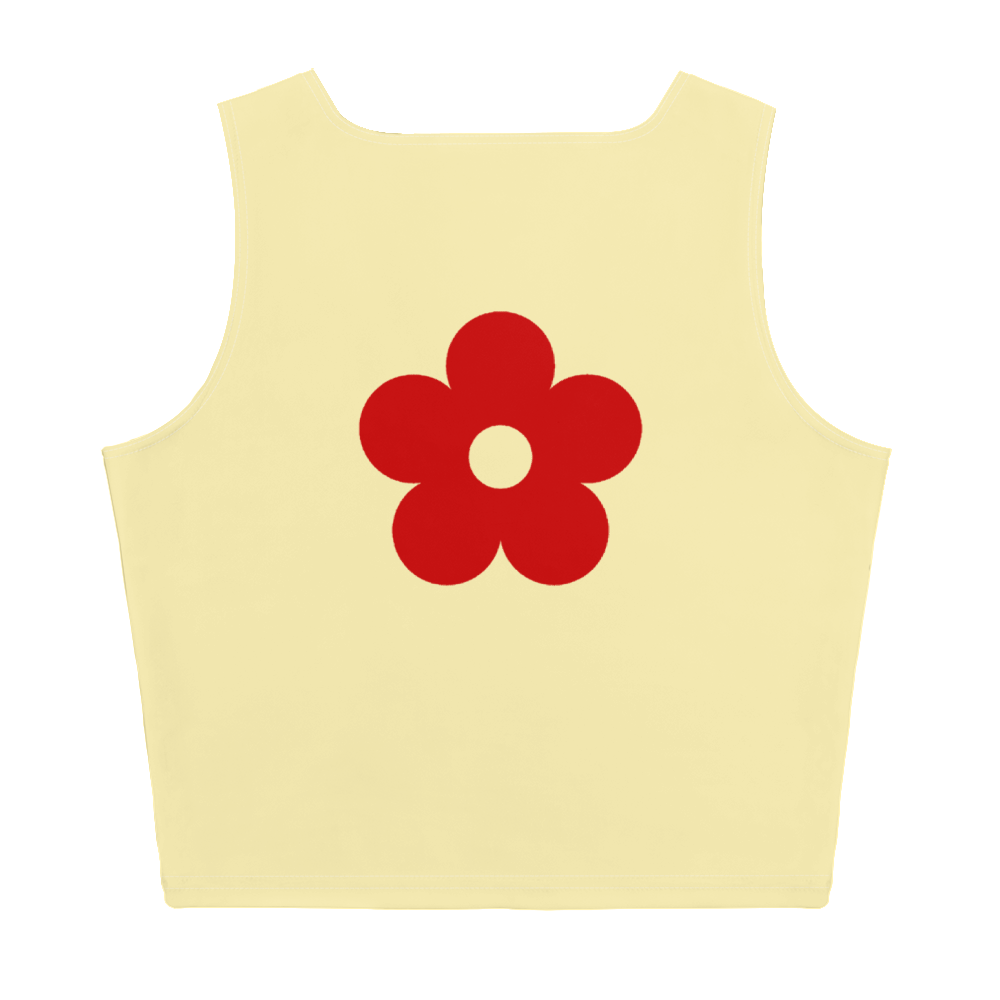 Yellow Groovy Powered by Faith Crop Tank