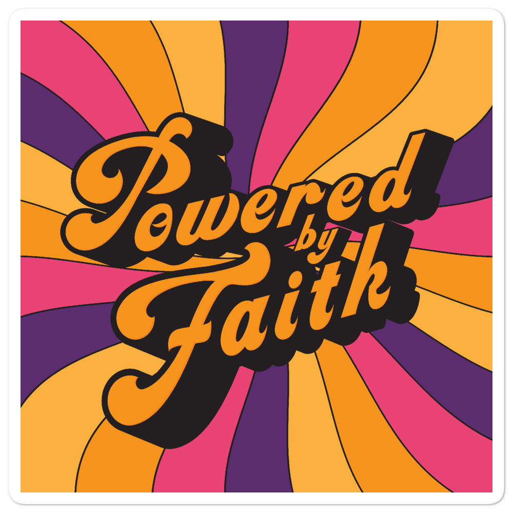 Groovy Powered by Faith® Stickers