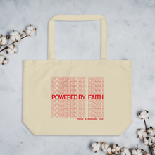 Load image into Gallery viewer, Powered by Faith Eco Tote Bag
