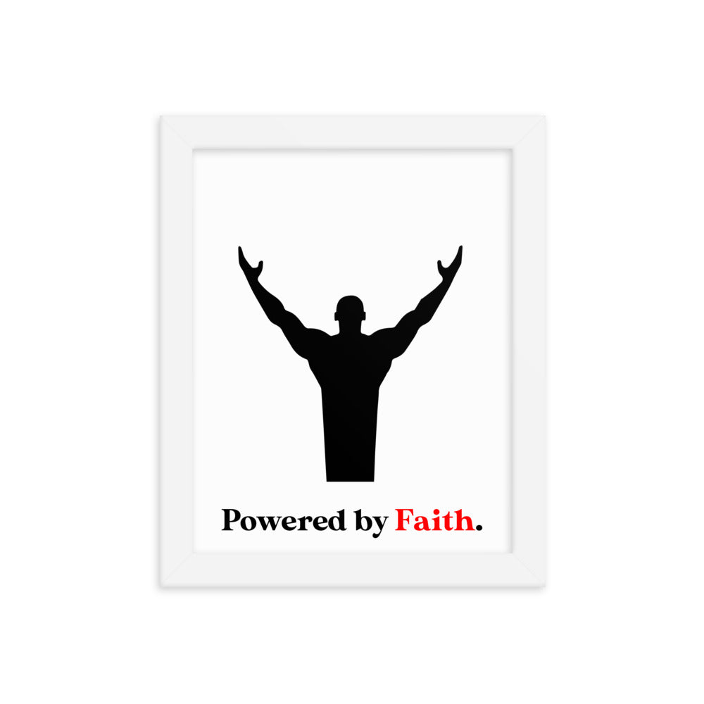 Powered by Faith Framed poster