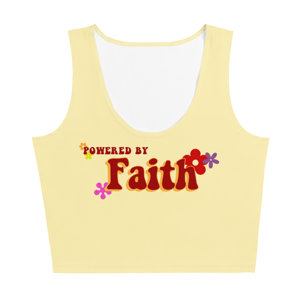 Yellow Groovy Powered by Faith Crop Tank