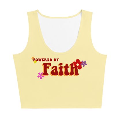 Yellow Groovy Powered by Faith Crop Tank