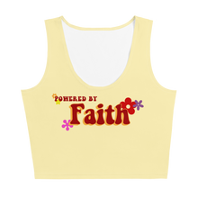 Load image into Gallery viewer, Yellow Groovy Powered by Faith Crop Tank
