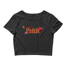 Load image into Gallery viewer, Groovy Powered by Faith Crop Tee
