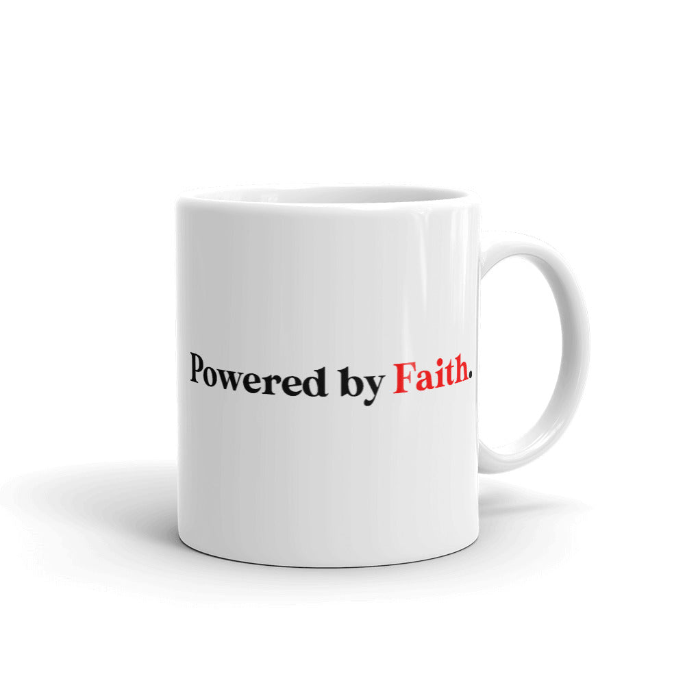 Powered by Faith Mug