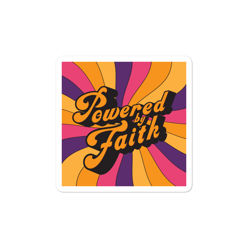 Groovy Powered by Faith Stickers