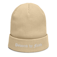 Load image into Gallery viewer, Organic Powered by Faith ribbed beanie

