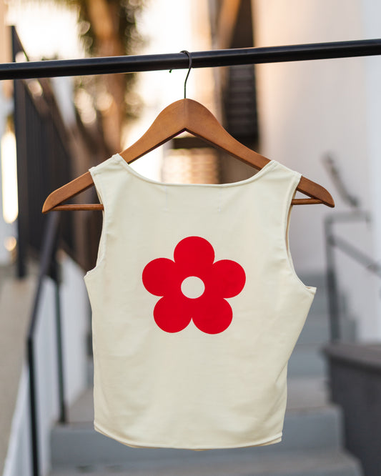 Yellow Groovy Powered by Faith Crop Tank